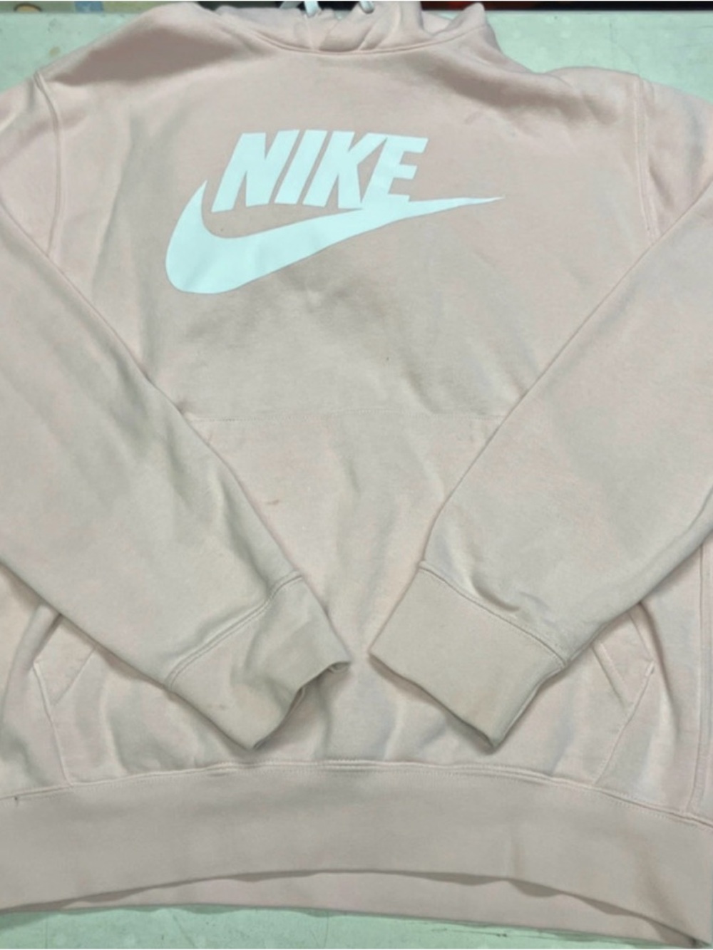Nike Light Pink Hoodie with White Logo Detail